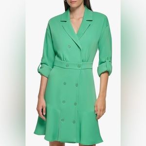 Karl Lagerfeld Paris Everyday Shirt Dress Green NWT